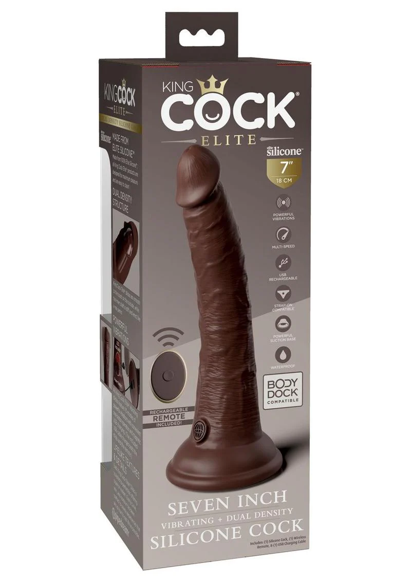 King Cock Elite Dual Density Rechargeable And Vibrating Silicone Dildo - Image 7