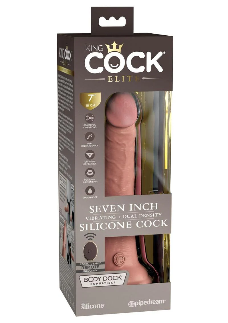 King Cock Elite Dual Density Rechargeable And Vibrating Silicone Dildo - Image 8