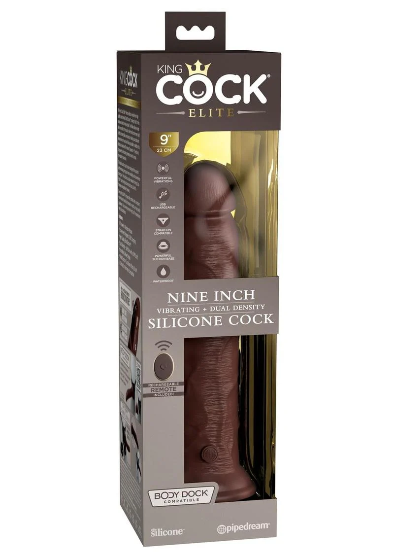 King Cock Elite Dual Density Vibrating Silicone Dildo - Image 14