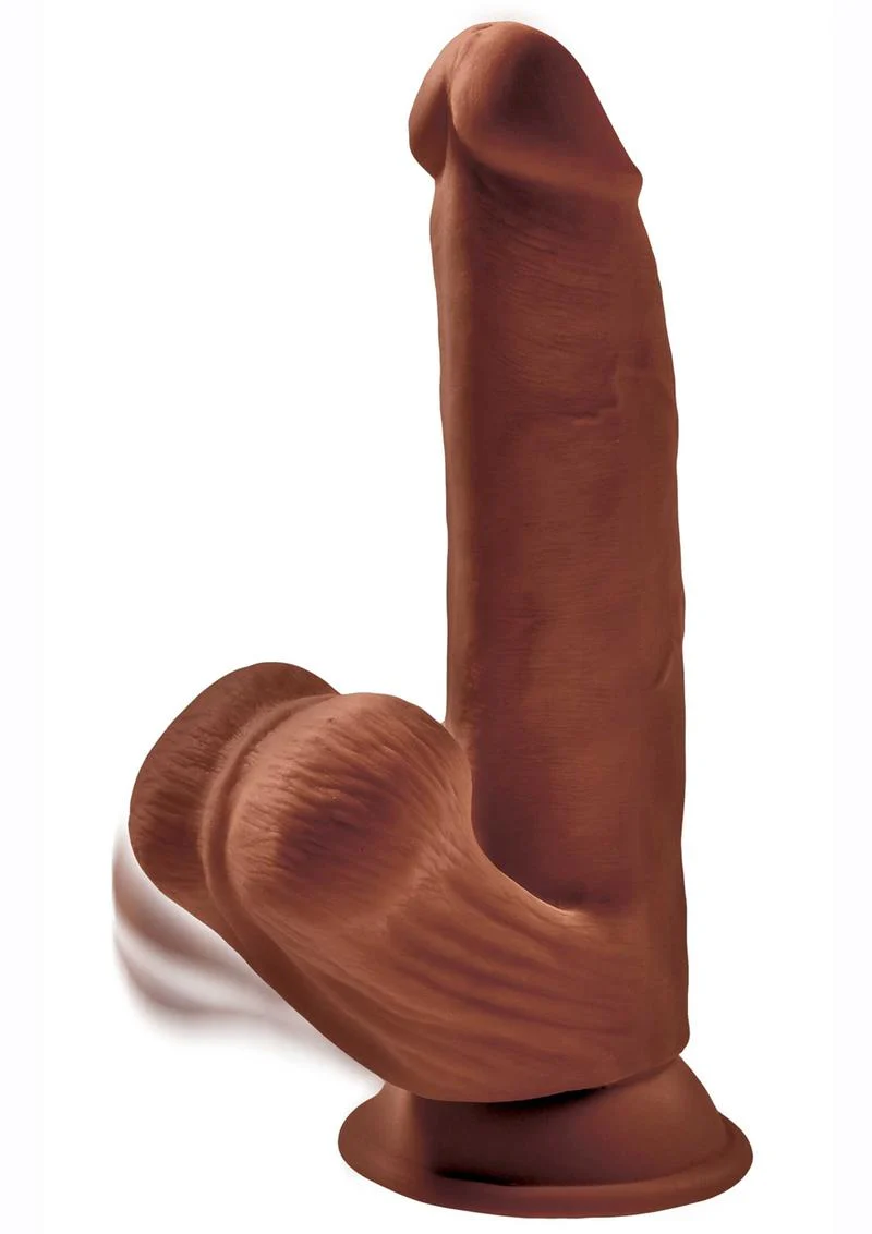 King Cock Plus Triple Density Dildo with Swinging Balls - Image 3