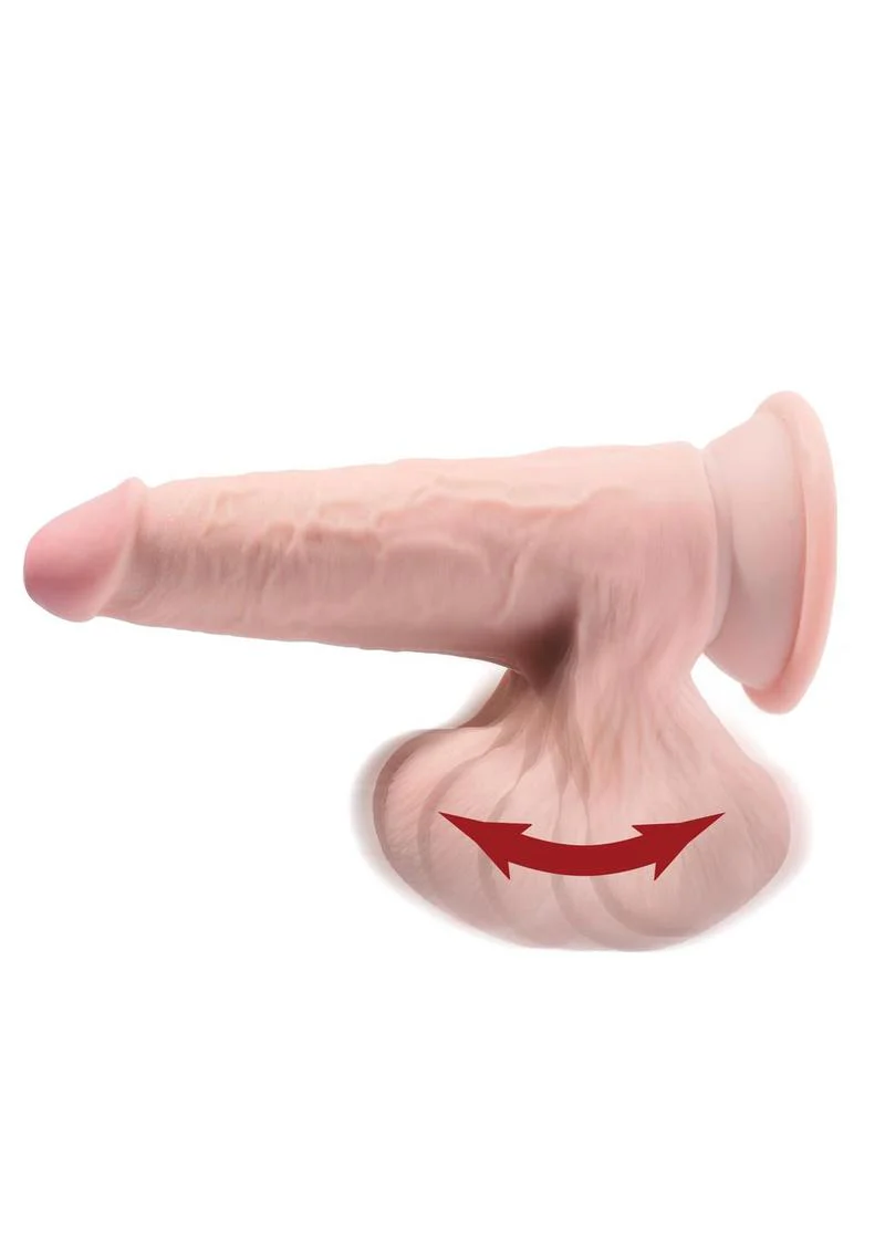 King Cock Plus Triple Density Realistic Dildo with Swinging Balls - Image 6