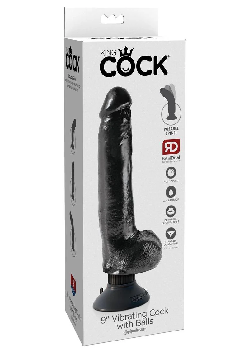 King Cock Vibrating Dildo with Balls And Suction Base - Image 22