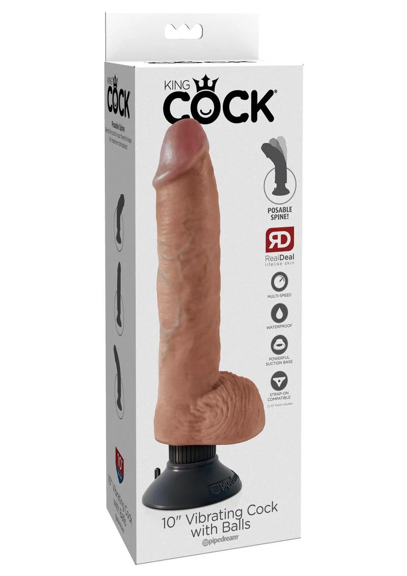 King Cock Vibrating Dildo with Balls And Suction Base - Image 26