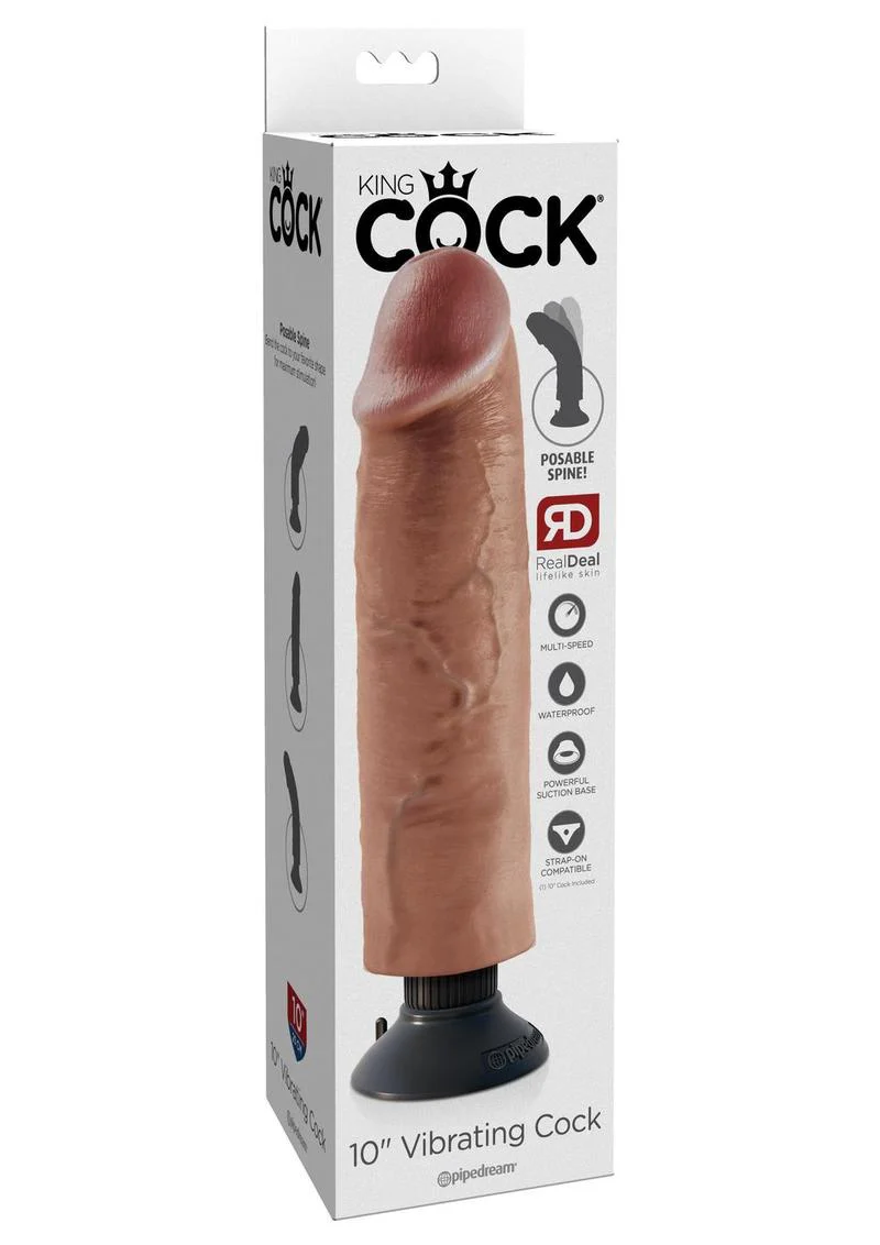 King Cock Vibrating Dildo with Suction Base RealDeal Lifelike Skin - Image 22