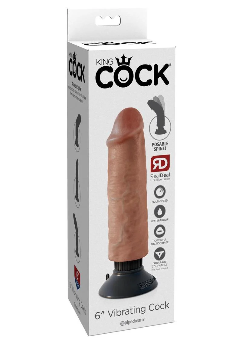 King Cock Vibrating Dildo with Suction Base RealDeal Lifelike Skin - Image 23