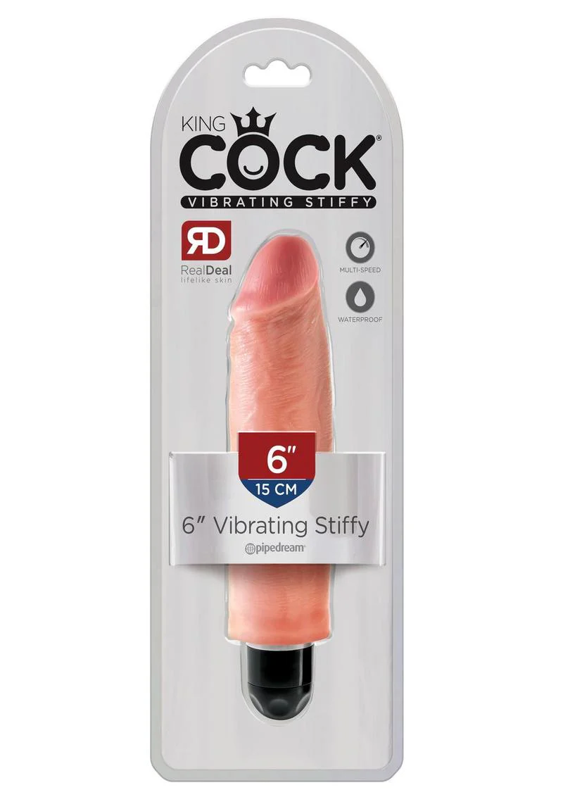 King Cock Vibrating Stiffy Dildo RealDeal Lifelike Skin Waterproof - Image 16