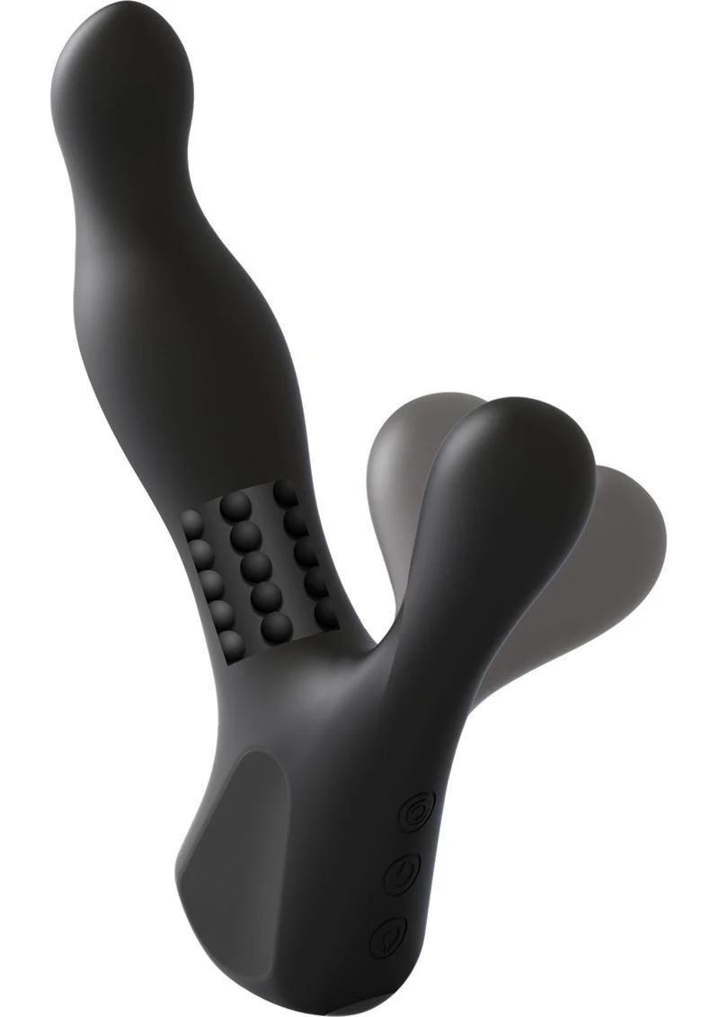Kink Rim Prostate Massager With Rotating Ridges