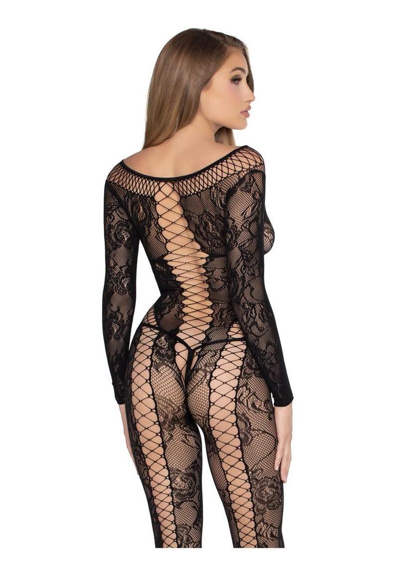 Lace Fishnet Lingerie Jumpsuit - Image 2