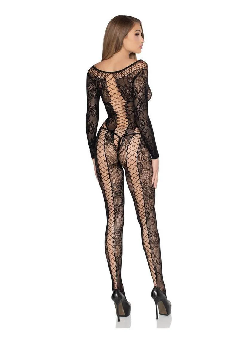 Lace Fishnet Lingerie Jumpsuit - Image 4