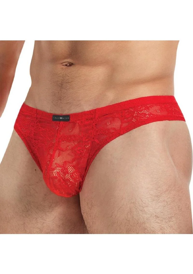 Lace King Low Rise Brazilian Brief Sheer Lace Elegance for Men - Image 12