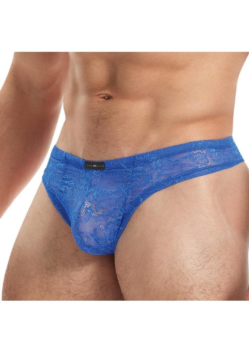 Lace King Low Rise Brazilian Brief Sheer Lace Elegance for Men - Image 3