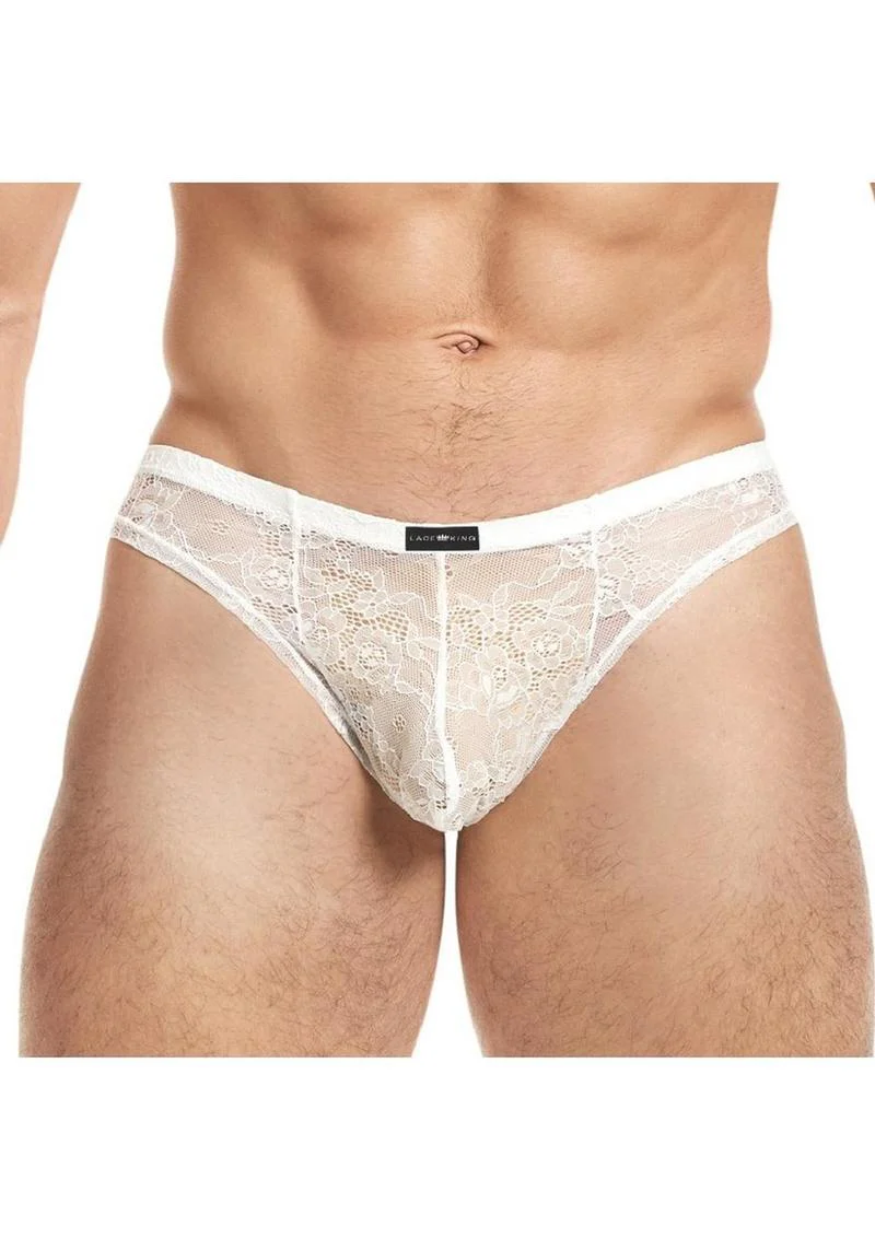 Lace King Low Rise Brazilian Brief Sheer Lace Elegance for Men - Image 7