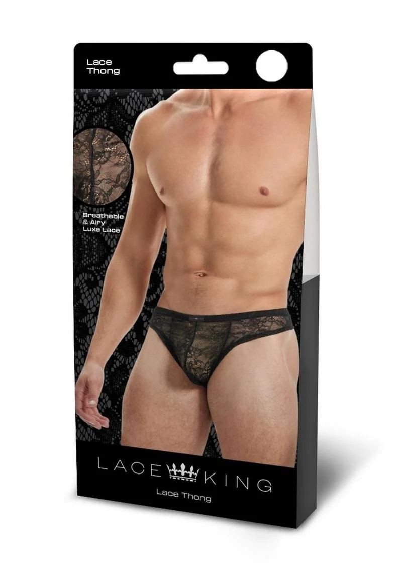 Lace King Men's Lace Thong Breathable Luxury Lingerie for Men - Image 15