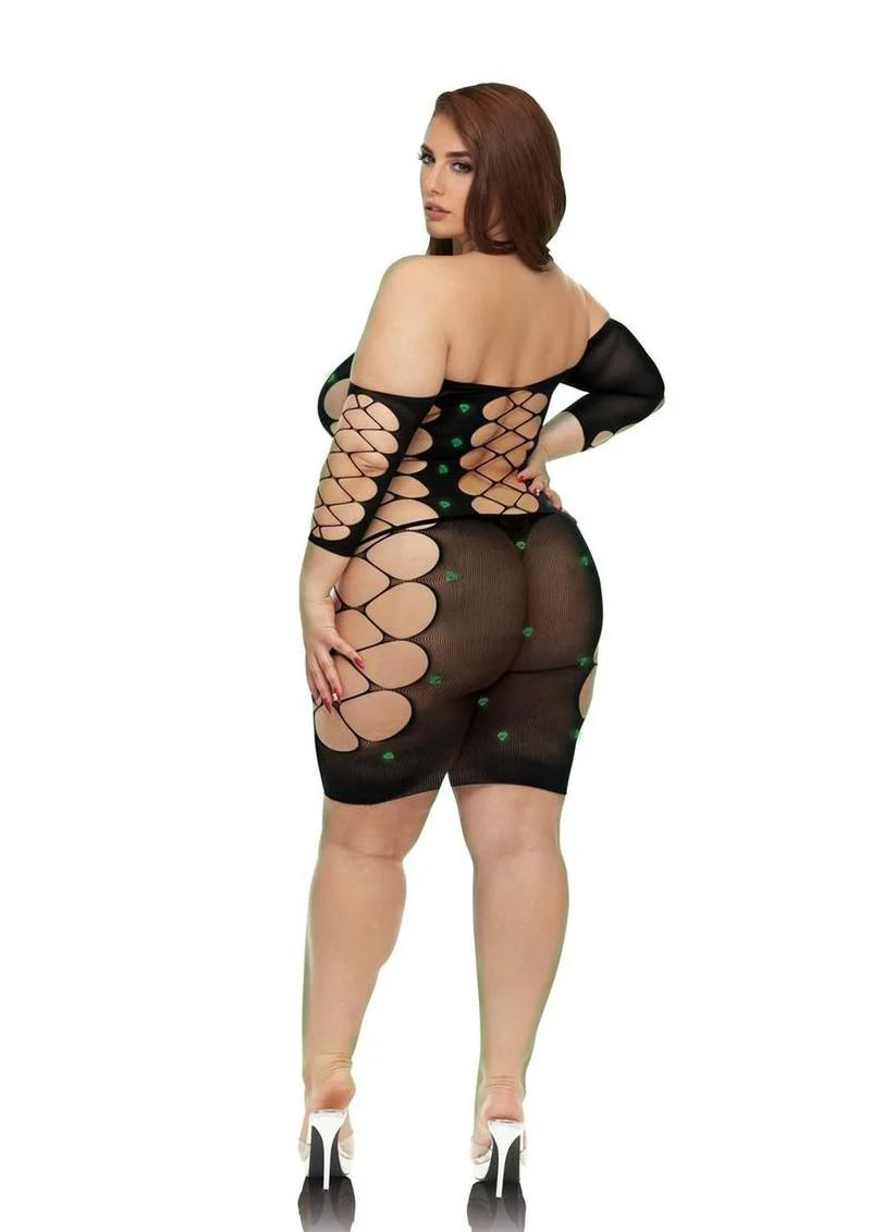 Lapdance Glimmer Off Shoulder Mini Dress - Image 2