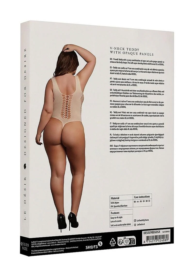 Le Désir V-neck Teddy Opaque Panels - Image 15