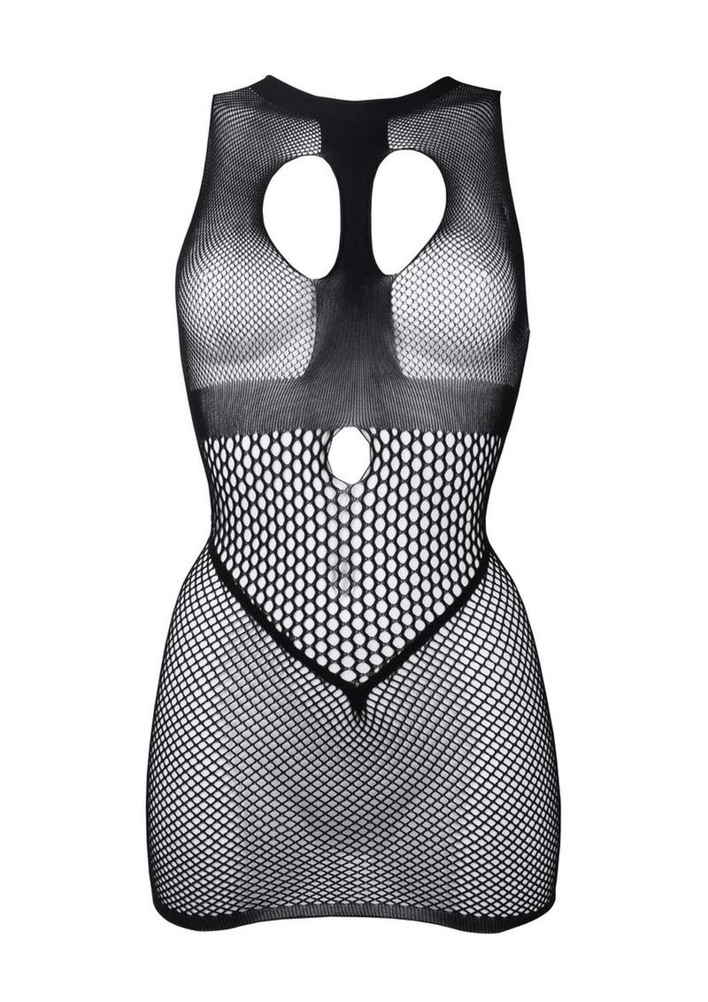Le Désir Duo Net Open Cup Mini Dress Seductive Fishnet - Image 4