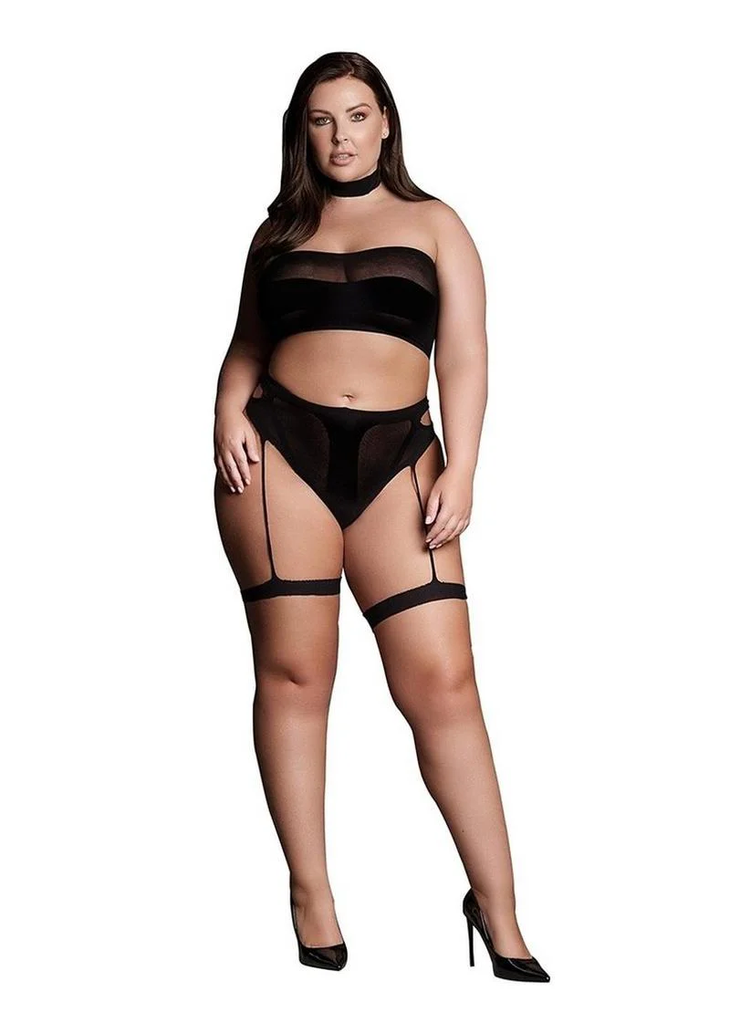 Le Désir Shade Ananke XII Three-Piece Set Choker Bandeau Top and Panty - Image 3