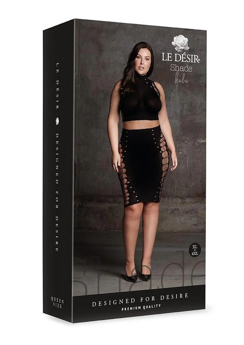 Le Désir Shade Kala Two-Piece Turtleneck Crop Top And Skirt Set - Image 7