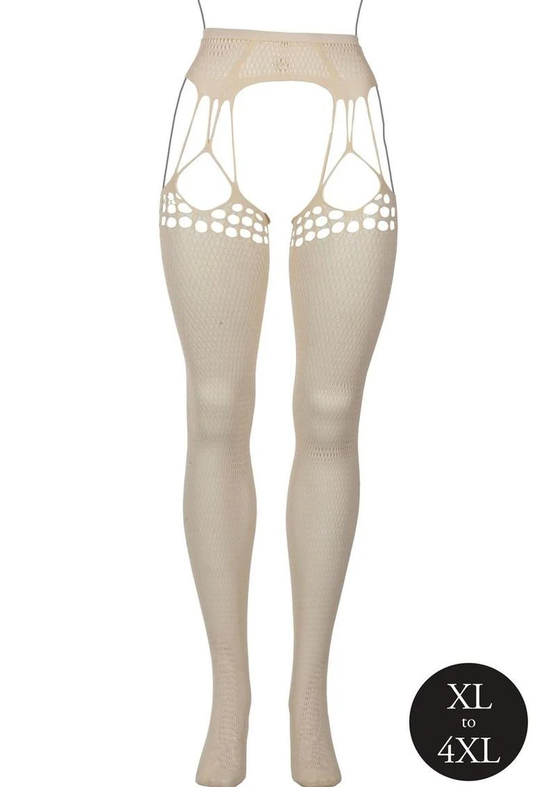 Le Désir Shredded Suspender Pantyhose One Size - Image 18