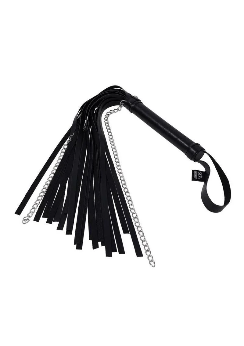 Leather Flogger with Chain