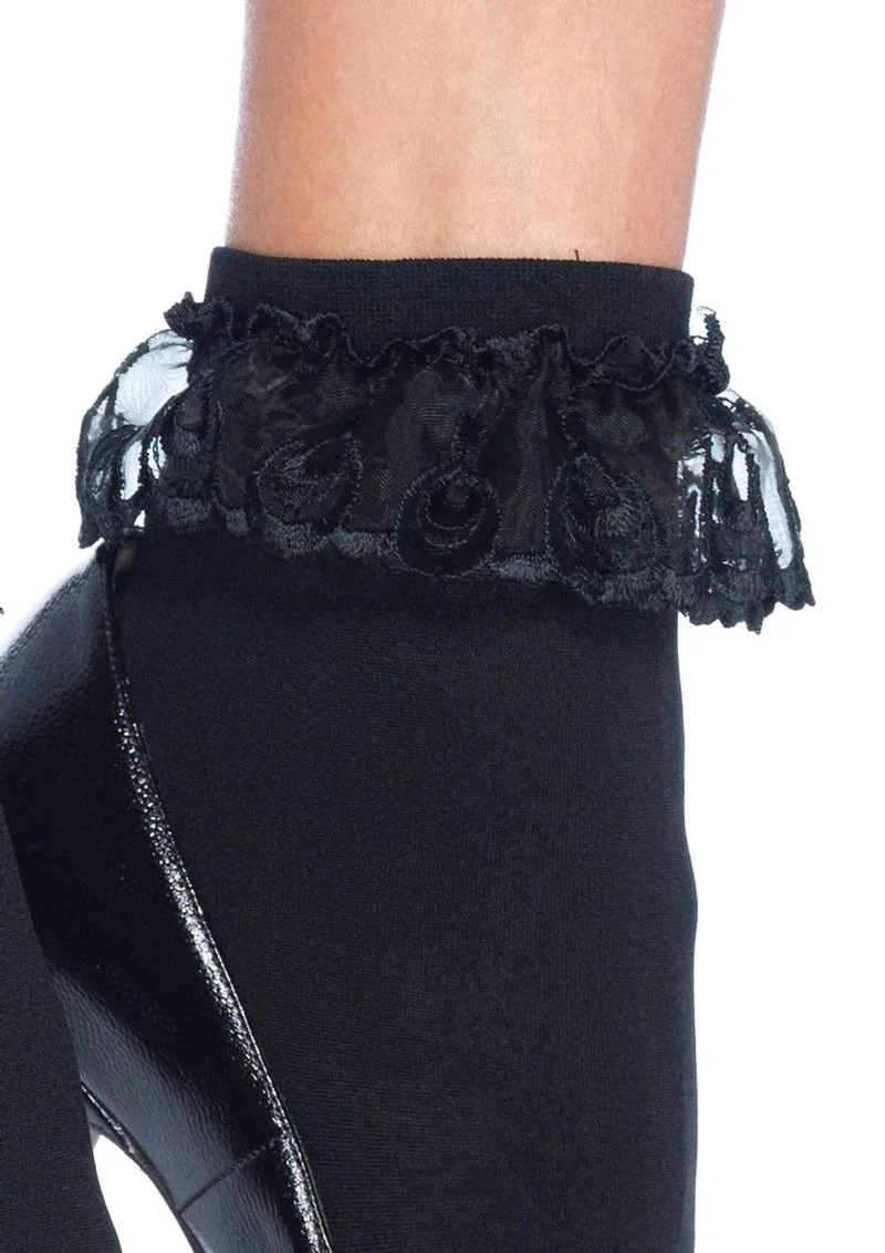 Leg Avenue Anklet with Lace Ruffle - Image 2