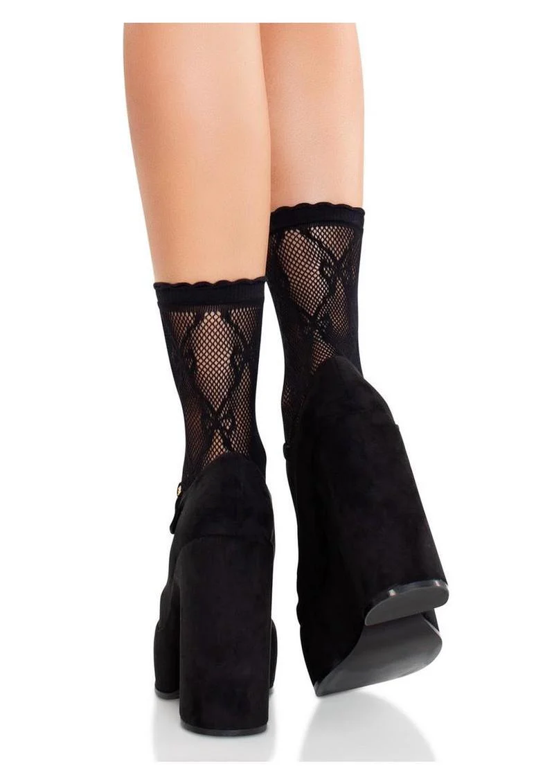 Leg Avenue Bow Net Anklets - Image 3
