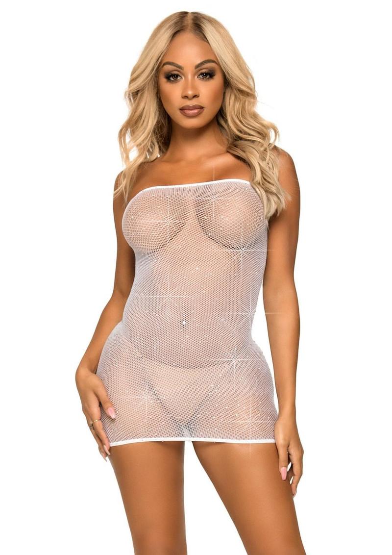 Leg Avenue Crystalized Fishnet Convertible Tube Dress - Image 3