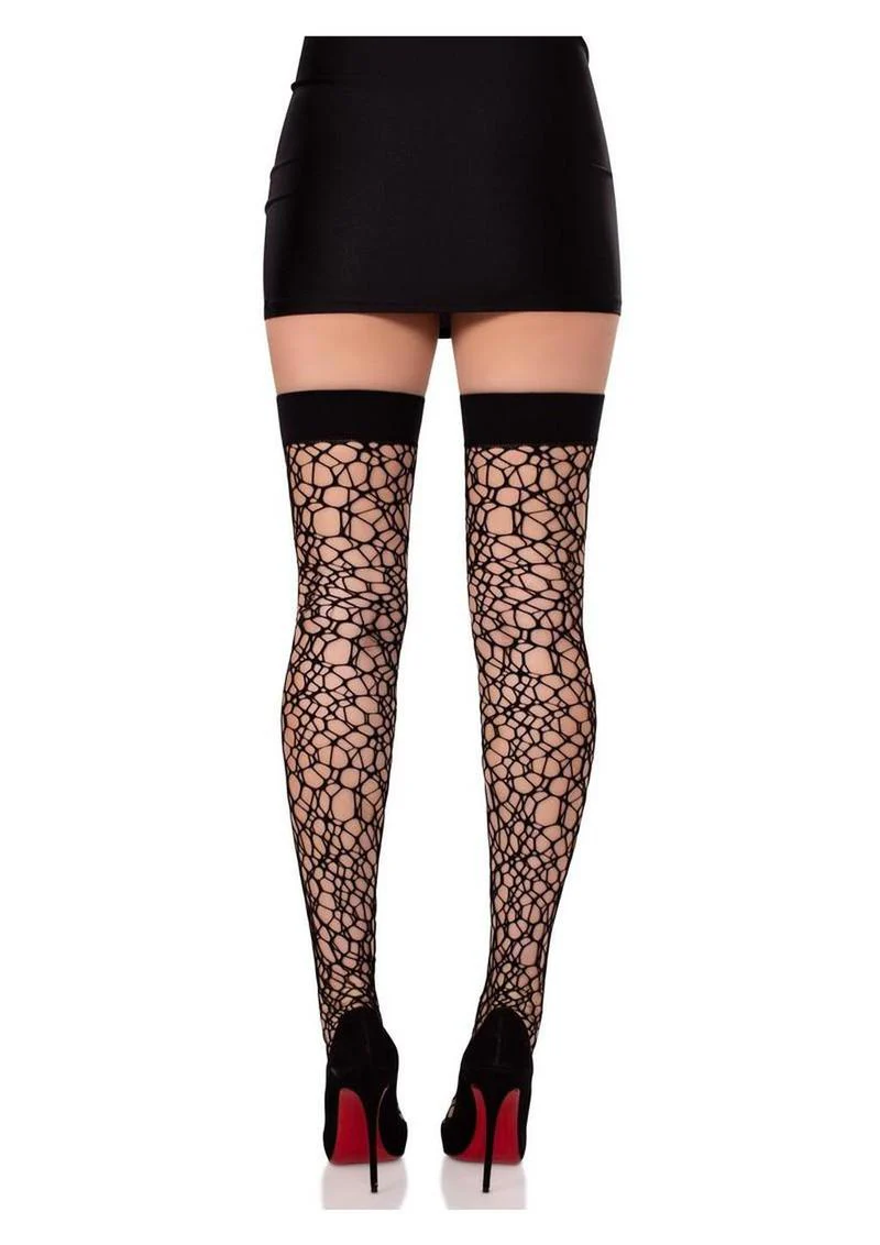 Leg Avenue Fractured Net Thigh Highs - Image 3