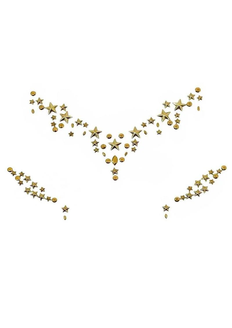 Leg Avenue Gold Star Sign Face Jewels Sticker