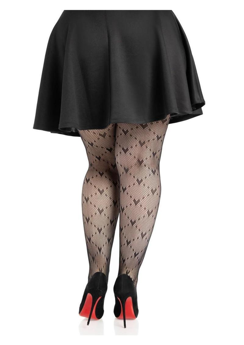 Leg Avenue Heart Net Tights - Image 2