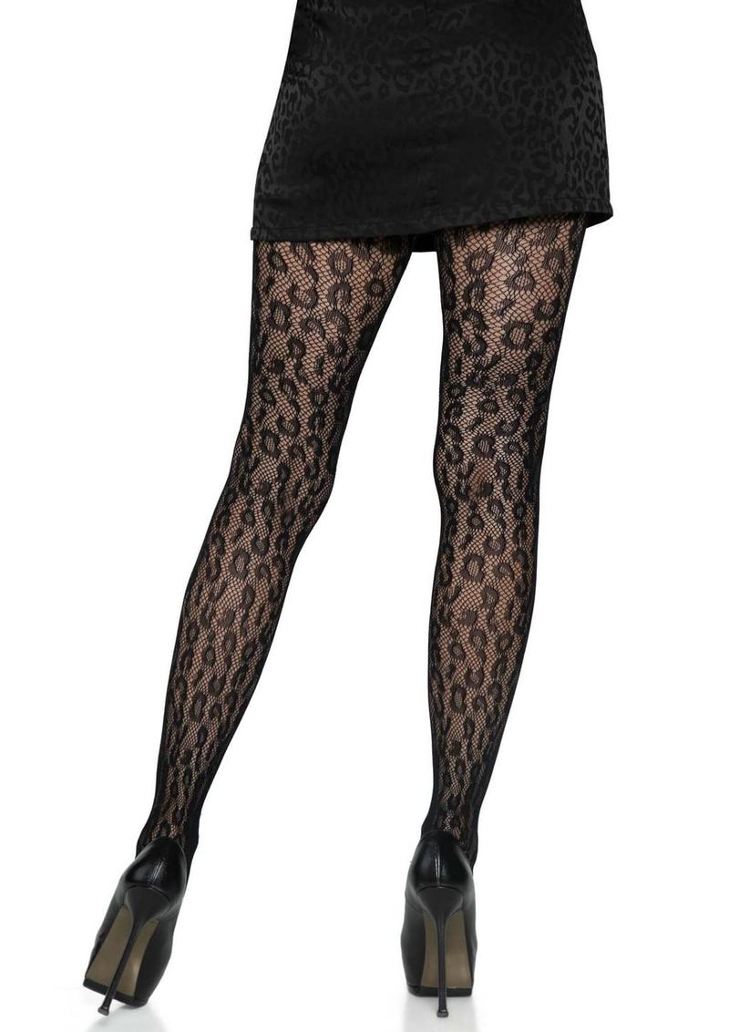 Leg Avenue Leopard Net Tights - Image 2