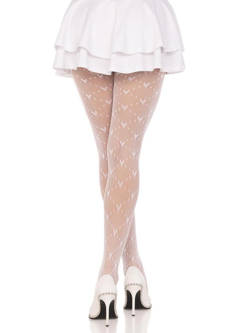 Leg Avenue Love Struck Heart Net Tights - Image 3