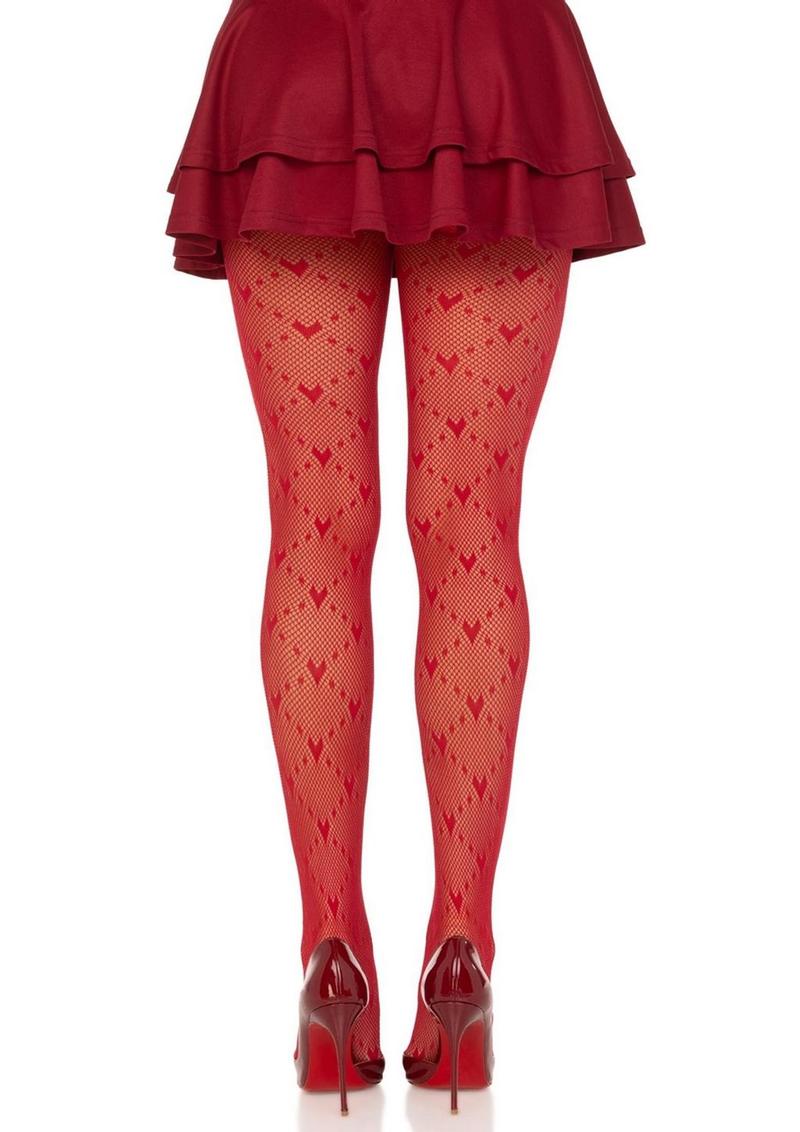 Leg Avenue Love Struck Heart Net Tights - Image 6