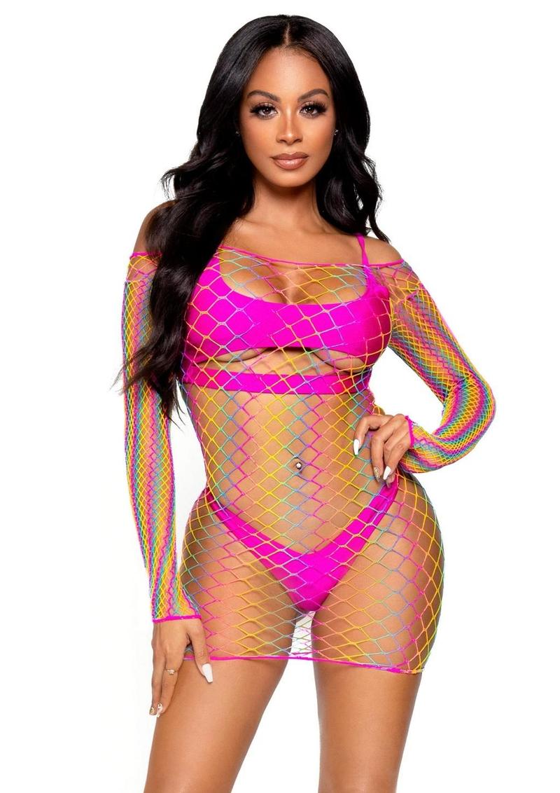 Leg Avenue Ombre Rainbow Mini Dress