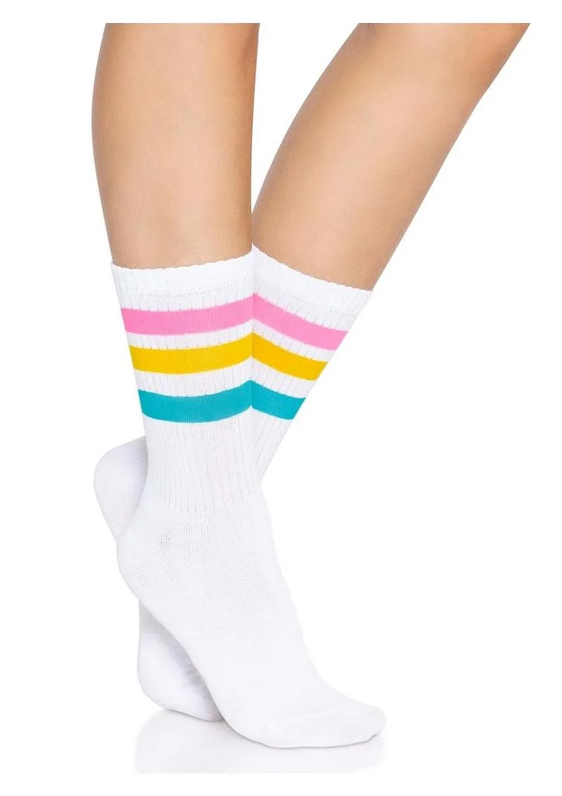 Leg Avenue Pansexual Pride Crew Socks - Image 2