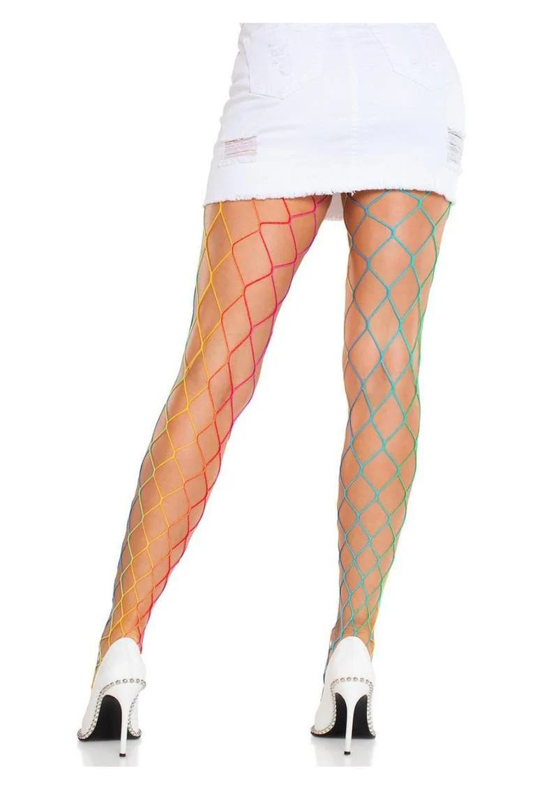Leg Avenue Rainbow Fence Net Tights - Image 3