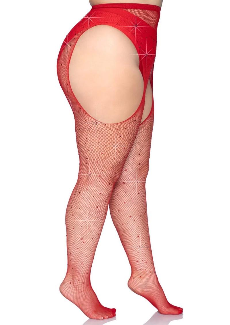 Leg Avenue Rhinestone Fishnet Stockings - Image 6