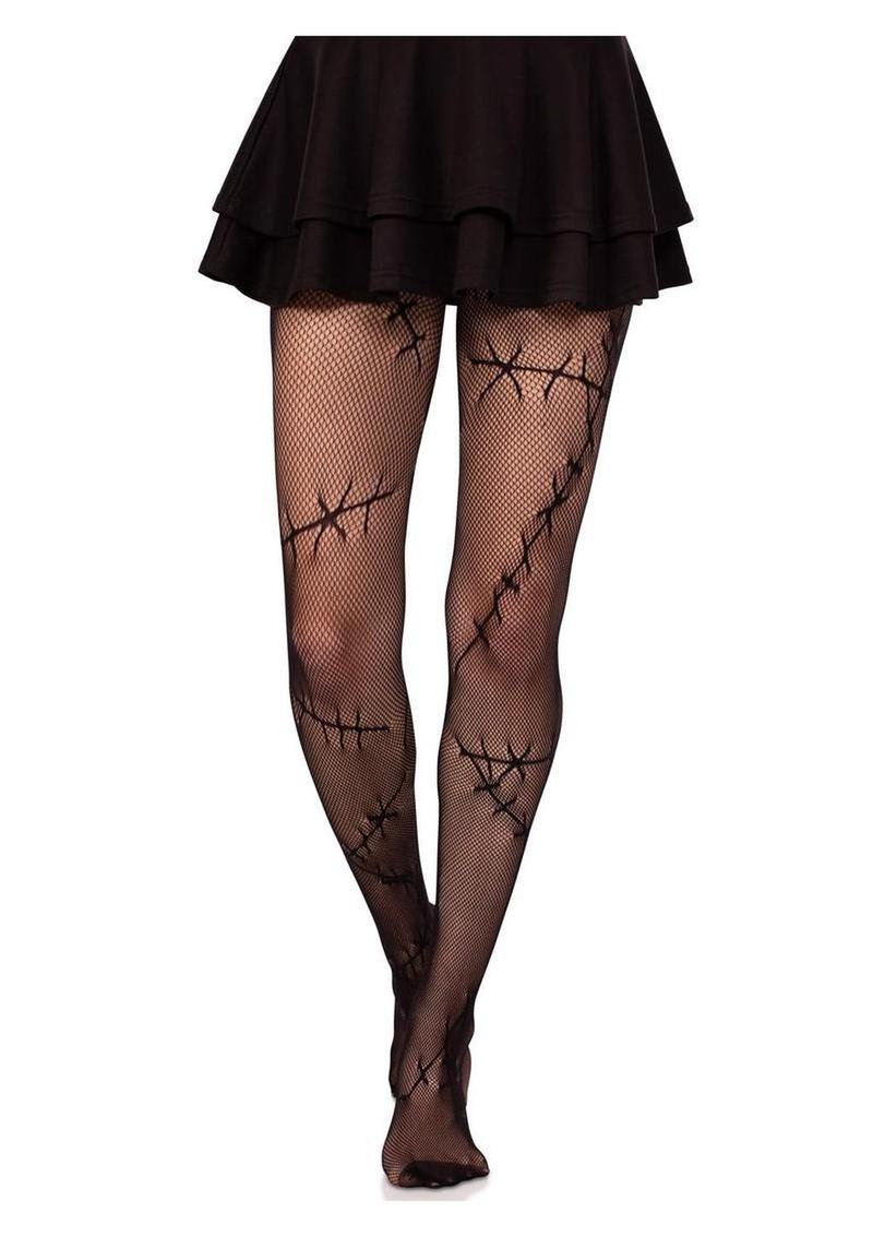 Leg Avenue Stiched Up Net Tights - Image 4