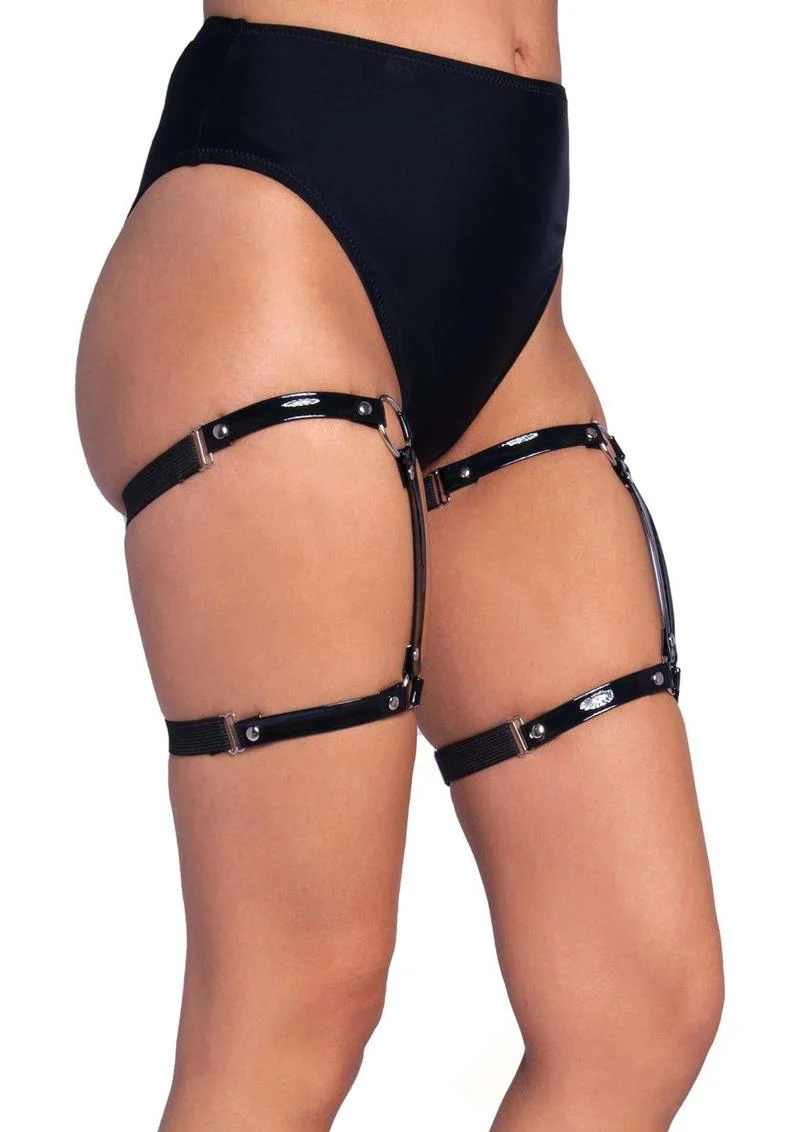 LEG AVENUE Studded Thigh High Garters - Image 3