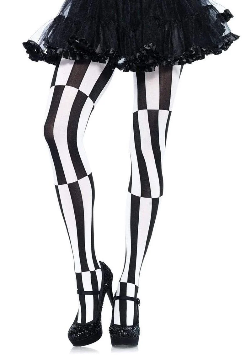 Leg Avenue Woven Opaque Striped Optical Illusion Pantyhose - Image 2
