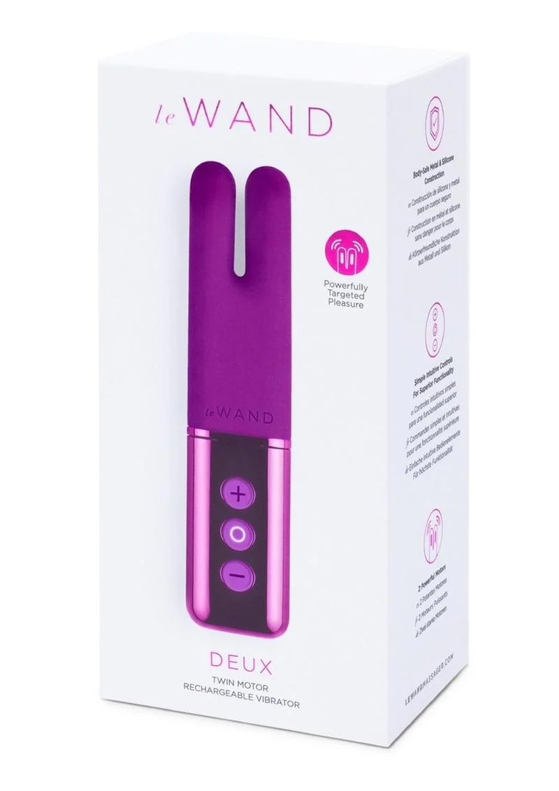 LeWand Deux Rose Gold Rechargeable Dual Motor Vibrator - Image 11
