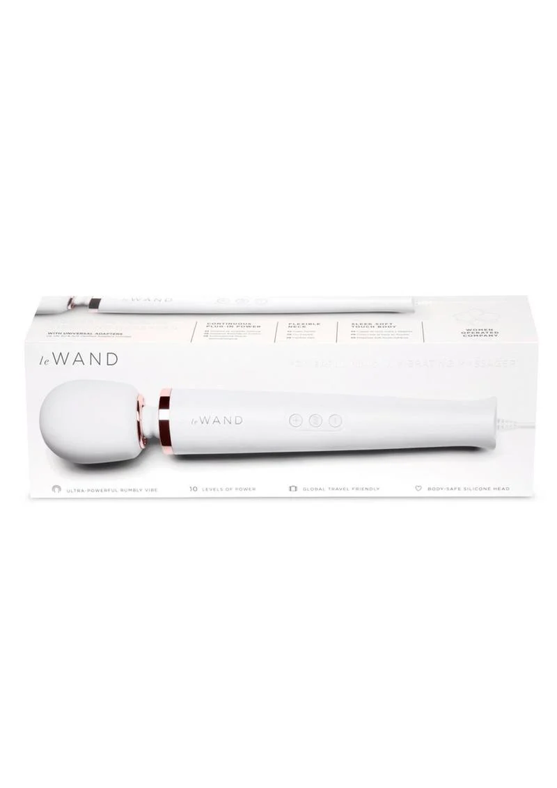 leWAND Ultra Powerful Plug-In Massager Sky White - Image 7
