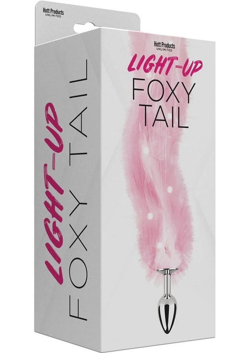 Light Up Foxy Tail Silicone Butt Plug Fluffy Tail - Image 6