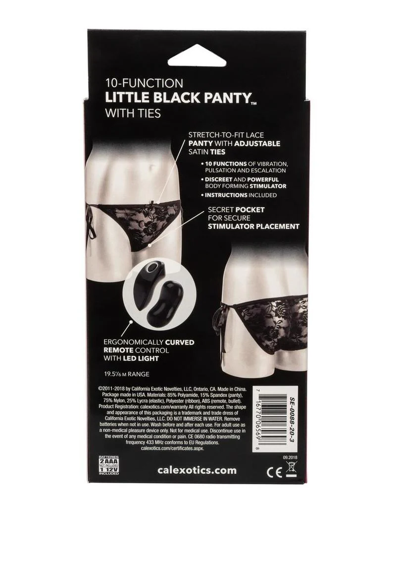 Little Black Panty With Remote Control Ties - Image 3
