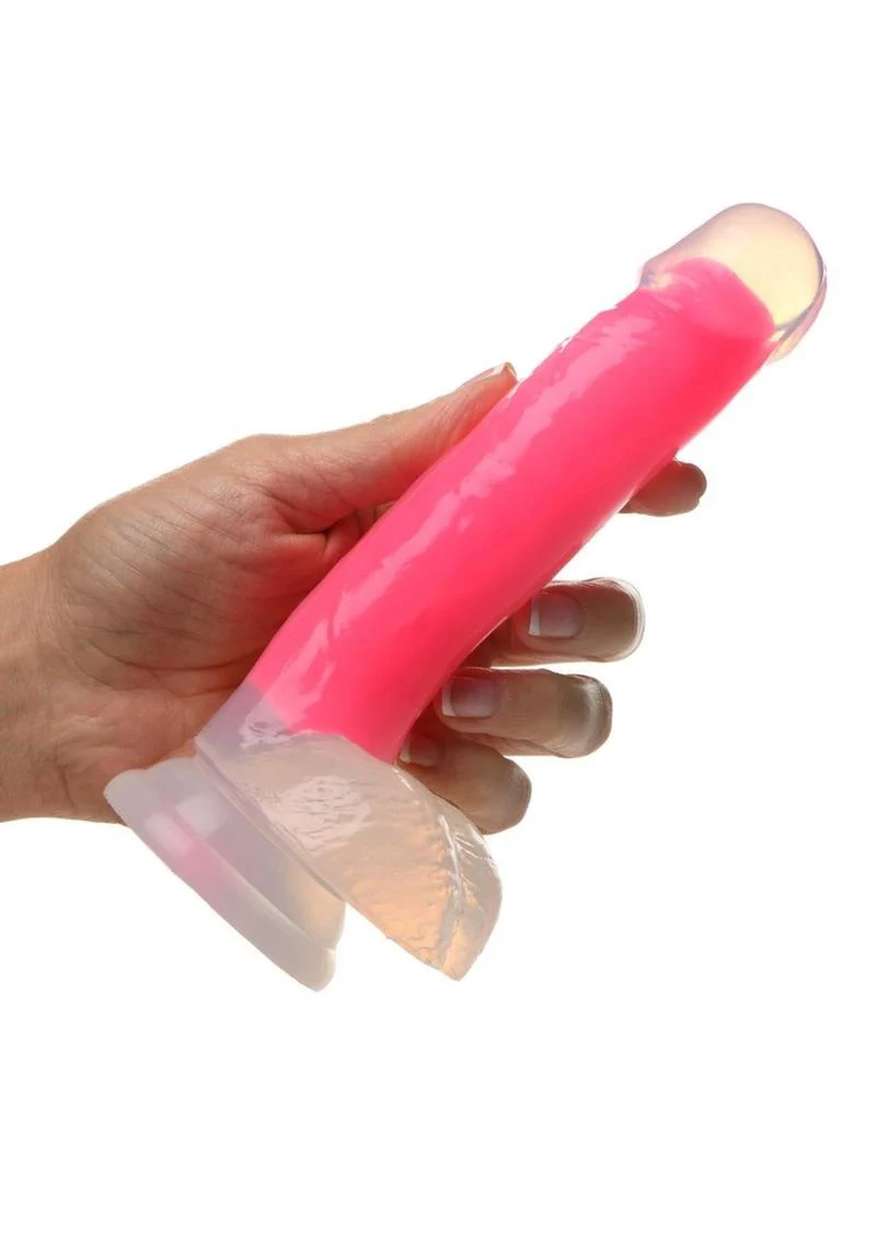 LolliCock Glow Dual-Density Silicone Glow-in-the-Dark Dildo with Balls - Image 11
