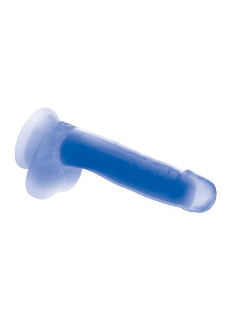 LolliCock Glow Dual-Density Silicone Glow-in-the-Dark Dildo with Balls - Image 2
