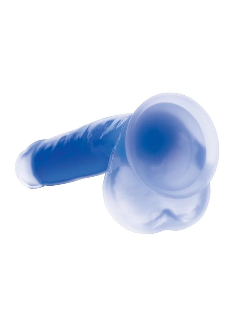 LolliCock Glow Dual-Density Silicone Glow-in-the-Dark Dildo with Balls - Image 3