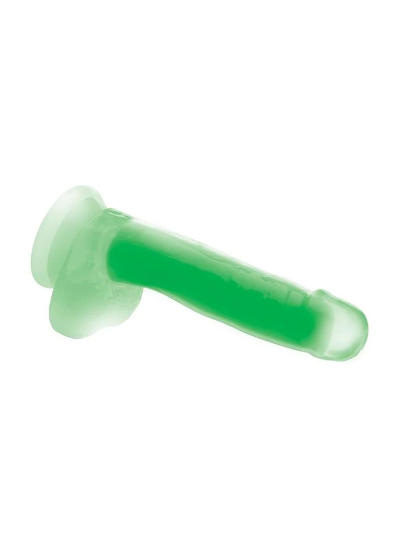 LolliCock Glow Dual-Density Silicone Glow-in-the-Dark Dildo with Balls - Image 7