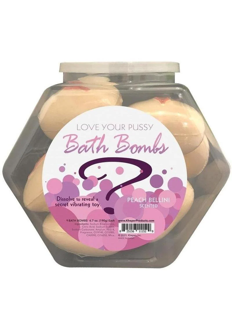 Love Your Pussy Bath Bombs Peach Bellini Scented Vibrating - Image 2