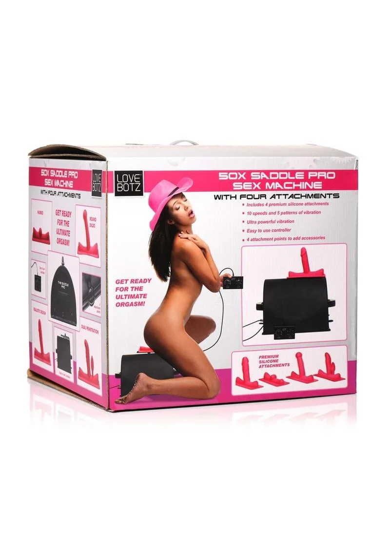 LoveBotz Soxy Saddle Pro Sex Machine with Silicone Attachments - Image 4